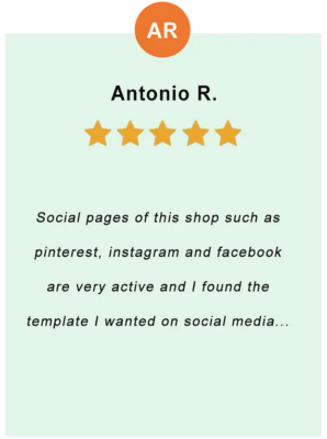 Antonio R. – feedback of our valued customer