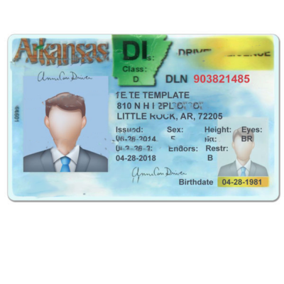 Arkansas Driver License Template V1