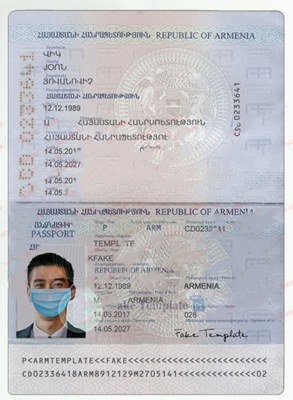 Armenia Passport Template Psd