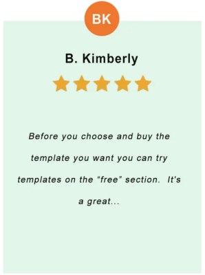 B. Kimberly – feedback of our valued customer