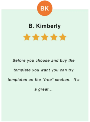 B. Kimberly – feedback of our valued customer