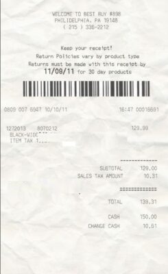 Bestbuy Receipt Psd Template