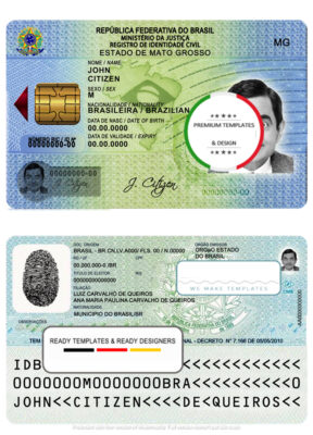 Brazil ID template in PSD format (from 2009)