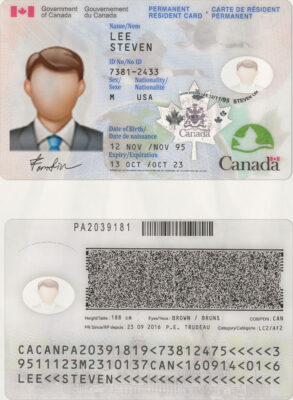 Canada ID Card Template Psd