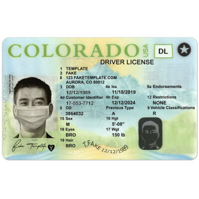 Colorado Drivers License Template