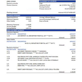 Comoros Exim bank statement Excel and PDF template, fully editable