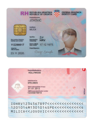 Croatia ID Card Psd Template New