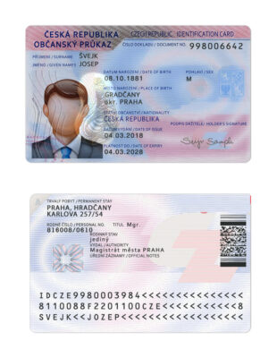 Czech Republic ID Card Psd Template New