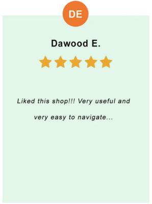 Dawood E. – feedback of our valued customer