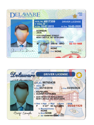 Delaware Driver License Psd Template (Multi Version)