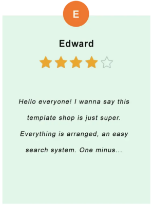 Edward – feedback of our valued customer