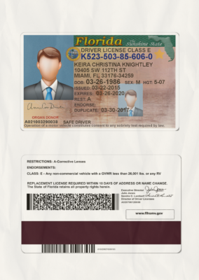 Florida Driver License Template V2