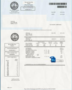 Florida Utility Bill Psd Template: Florida Proof of address Psd Template