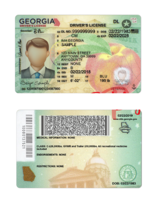 Georgia Driver License Psd Template (Multi Version)