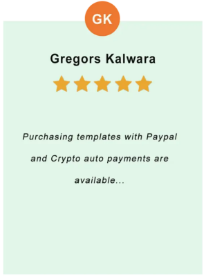 Gregors Kalwara – feedback of our valued customer