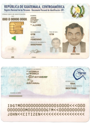 Guatemala ID template in PSD format, fully editable