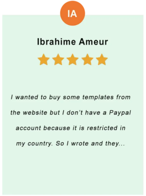 Ibrahime Ameur – feedback of our valued customer