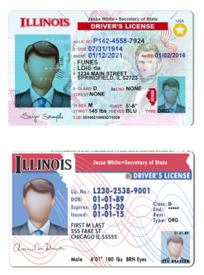 Illinois Driver License Psd Template (Multi Version)