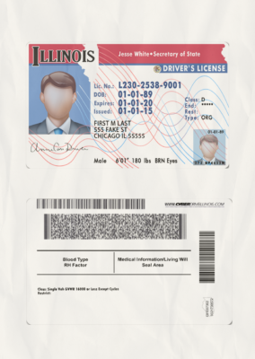 Illinois Drivers License Template