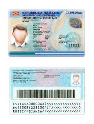 Italy ID Card Psd Template New