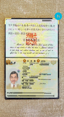 Japan passport editable PSD files, scan and photo taken image (2005-2015),2 in 1