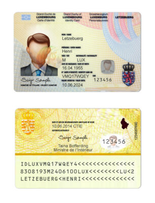 Luxembourg ID Card Psd Template New