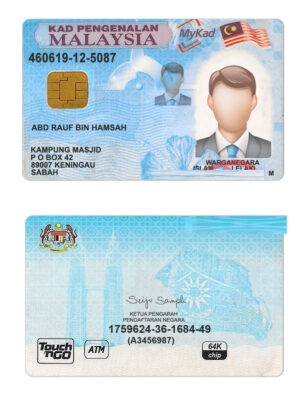 Malaysia ID Card Psd Template