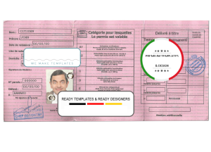 Mali driving license template in PSD format, fully editable