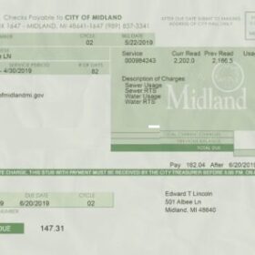 Michigan Water Utility Bill Psd Template : City of Midland Michigan Water Bill