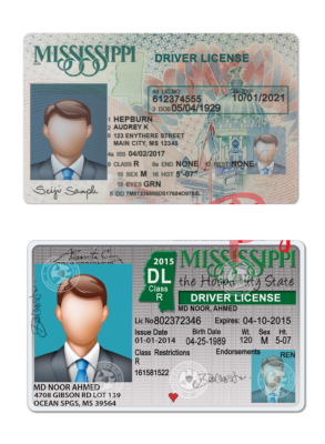 Mississippi Driver License Psd Template (Multi Version)