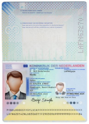 Netherlands Passport Psd Template V1