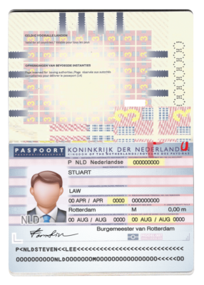 Netherlands Passport Template Psd V2