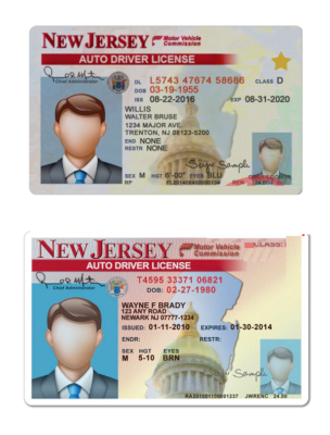 New Jersey Driver License Psd Template (Multi Version)