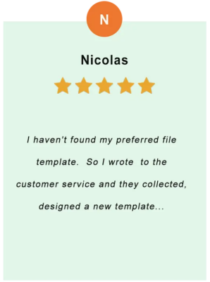 Nicolas – feedback of our valued customer