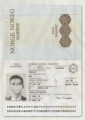 Norway Passport Psd – Norwegian Passport Template