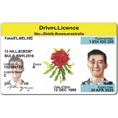 NSW Drivers License Template