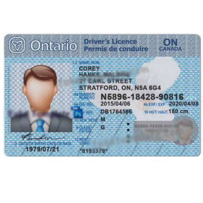 Ontario Driver License Template