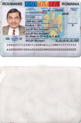 Romania ID template in PSD format