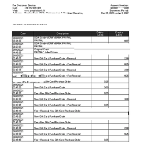 Sri Lanka People’s Bank statement, Excel and PDF template