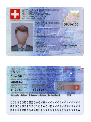 Switzerland ID Card Psd Template New