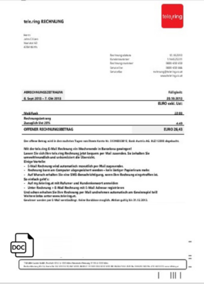 Switzerland Repower AG utility bill template, fully editable in Word and PDF format