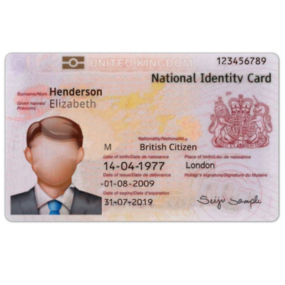 UK ID Card Template Psd