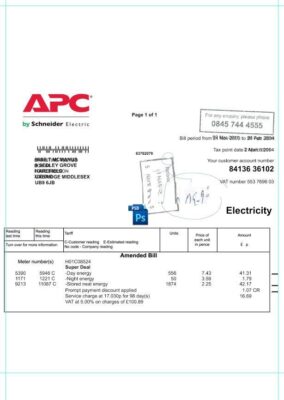 Uk Utility Bill Psd Template : Uk Proof of address Psd Template V1