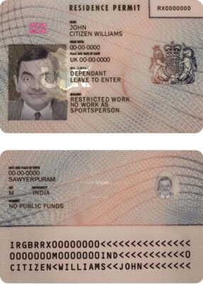 United Kingdom residence permit PSD template, version 1