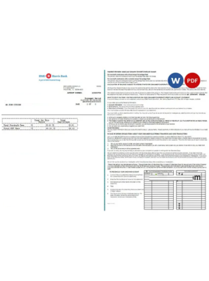 USA BMO Harris bank statement Word and PDF template, 3 pages USA BMO Harris bank statement Word and PDF template, 3 pages