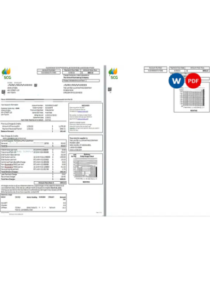 USA Massachusetts Chelsea SCG The United Illuminating Company Word and PDF template, 2 pages