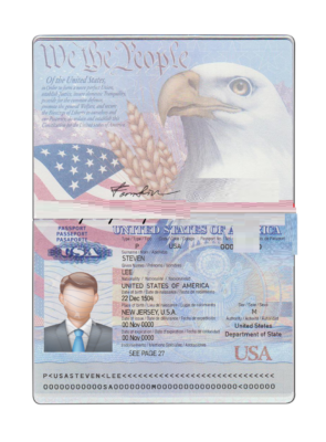 USA Passport Psd Template (Multi Version) V1 & V2