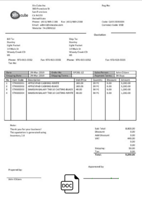 USA San Francisco Xincube utility bill template in Word and PDF format