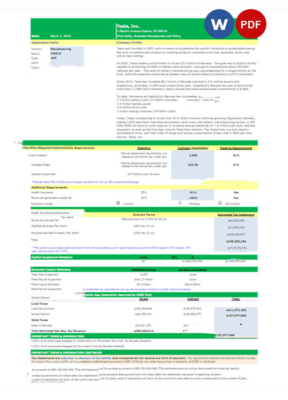 USA TESLA utility bill Word and PDF template