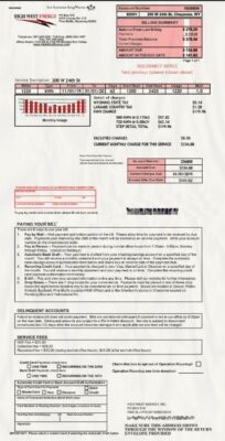 USA Wyoming High West Energy utility bill in Word anf PDF format